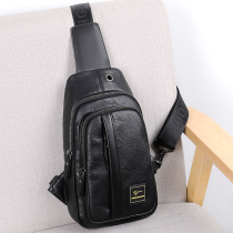 Lesen Kangaroo Mens Small Chest Bag Genuine Leather Tide Card Multifunction Leisure Skew Satchel Riding Locomotive Sport Backpack Men