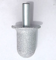 Hengli brazing quartz stone cutter head plus coarse one round bottom knife rear water retaining integrated cutter head stone processing tool