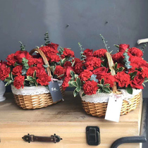 Willow White Buri Basket Carry-on Basket Tovita Red Flower Basket Small Basket Outdoor Picnic Basket Fields Garden With Lid Water Fruit Basket