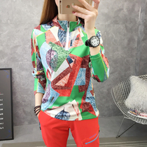 2020 spring speed dry T-shirt female outdoor running climbing mountain sports standout headsets camouflay breathable long-sleeved blouses