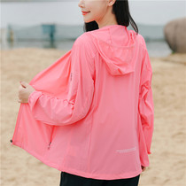 Sunscreen clothes womens 2021 summer thin new anti-ultraviolet ice silk breathable skin clothes middle-aged mother outdoor cover