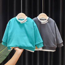 Boys sweater winter foreign atmosphere plus velvet childrens high neck coat 1 child thick warm 2 Winter 3 years old 4 baby clothes