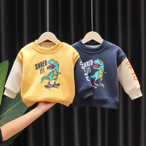 Boys plus velvet clothes autumn and winter mens baby new warm coat baby 1-2 years old 3 thick 4 coat 5