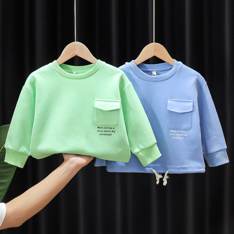 Childrens clothing boy spring and autumn sweater tide baby autumn Korean version of foreign air base shirt new handsome baby childrens top