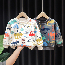 Childrens clothing boy spring and autumn sweatshirt baby autumn Korean version of foreign style cartoon bottom shirt new baby childrens coat tide