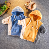 Childrens clothing autumn 2019 new boys long-sleeved T-shirt childrens autumn hooded top baby western knitwear 1 tide