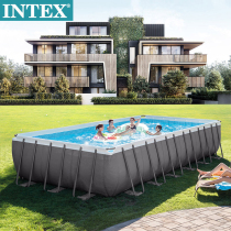 INTEX oversized frame swimming pool Family pool pipe rack pool villa bracket paddling pool large thickening