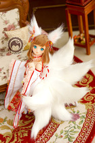 (Meow house)Fox nine tails 3 points 4 points DD MDD1 4BJD Kimono witch taking nine tails suit SD baby clothes