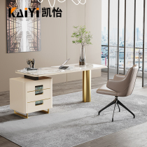 Light luxury desk modern rock board computer desk Italian design sense high-end living room large study Double Writing Desk