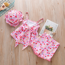 Korean Version Girl Harnesses Bathing Suit Cute Baby 1-3-5-7 Year Old CUHK Child Split Swimsuit Dress Swimsuit