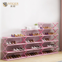 Shoe shelf folding simple door home space saving cabinet multi-layer large capacity economic dormitory female small living room