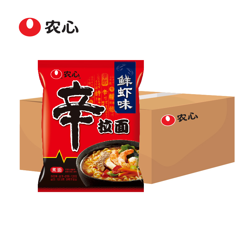 农心 辛拉面（鲜虾味）120gX20包/袋面整箱产品展示图4