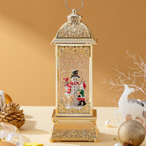 Exquisite snow crystal ball eight-sound box girl crystal lamp rotates music box snowmans birthday present