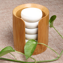 Bamboo tube Japanese antique handmade U-shaped tea set Cup cage cup basket Bamboo tea cup storage shelf Kung Fu Tea Road spare parts