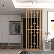 New Chinese-style screen into the home to block the entrance partition wall home living room bedroom decoration hollow solid wood modern and simple