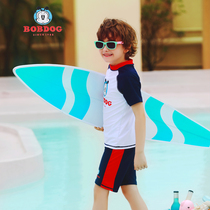 Babu childrens swimsuit boy sunscreen quick-drying split children Middle and Big Boy cute baby swimming equipment