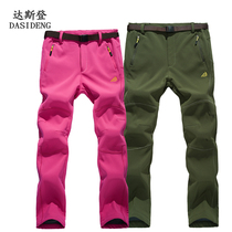 Outdoor assault pants Men and women with velvet and thick soft shell pants in autumn and winter
