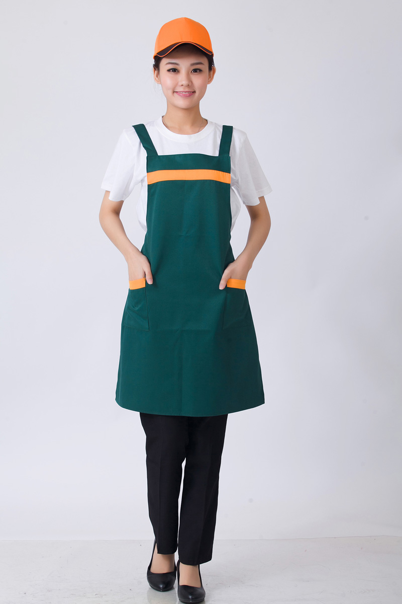 服务员工作服围裙 男女均码西餐厅咖啡厅服务员围裙挂脖厨房围腰
