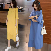 Pregnant women dress summer cotton coat short sleeve t-shirt dress foreign maternity dress long dress tide hot mother summer skirt