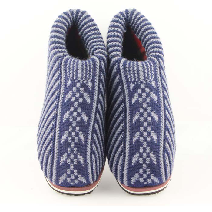 冬季保暖棉拖鞋 居家棉鞋 纯手工编织毛线成品鞋 成人防滑毛线鞋