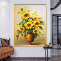 Clearance Sunflower Diamond stickers 2021 full diamond new living room stickers cross-stitch restaurant bedroom 5d point masonry