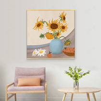 Sunflower Diamond painting 5d full diamond cross stitch 2021 new living room small dining room bedroom point sticky masonry stickers
