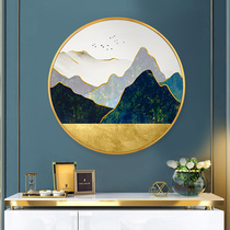 Diamond painting 2021 New Full diamond 5d living room small porch round landscape painting point brick and stone show cross stitch