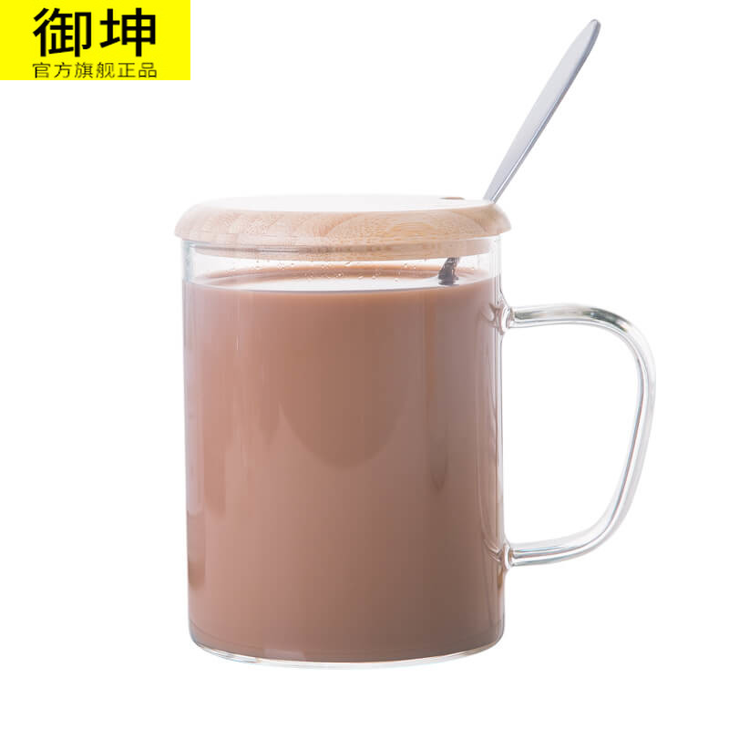 Constant temperature mark cup with cover teaspoons of 55 degrees warm heating insulation glass ceramic coffee lovers creative cup milk