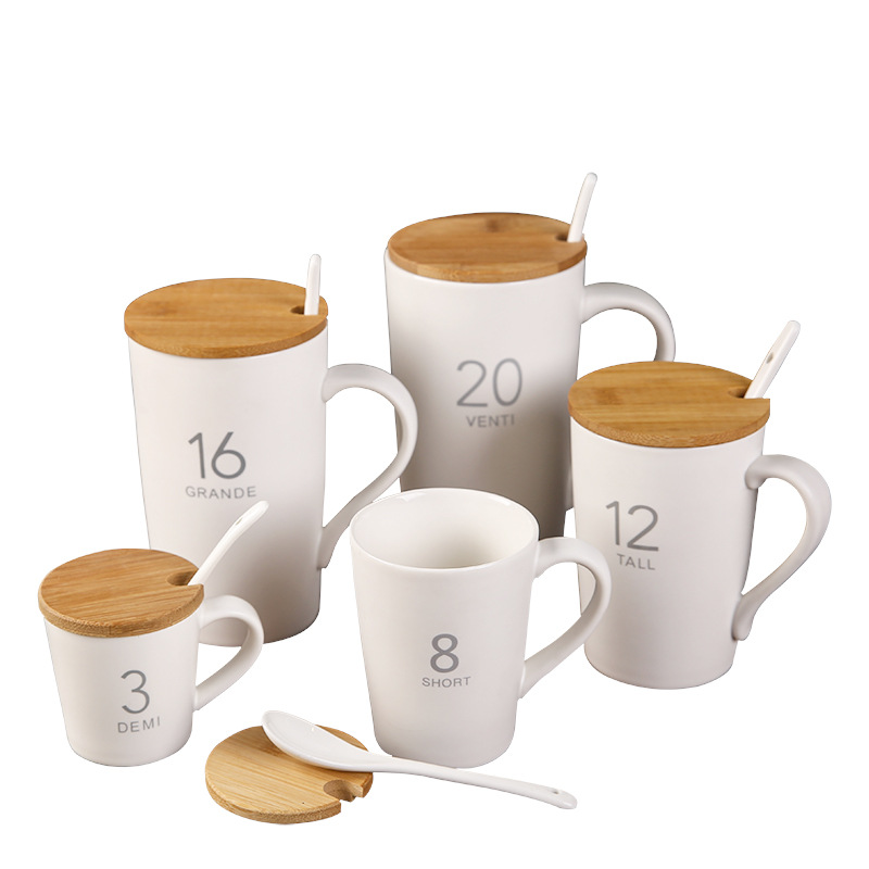 Royal of ikea mark cup men 's and women' s ceramic with cover spoon, contracted the milk the custom cups of large - capacity water cup