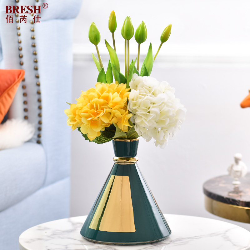 Light key-2 luxury ceramic vase floral wine TV ark, furnishing articles contracted sitting room creative fashion decoration H1012 shelf