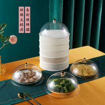Net gauze multi-layer stacked dishes Zhuo table electric heating leftovers multifunctional summer storage box household summer food cover