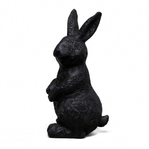 预d 日本代购 francfranc 可爱花朵浮雕兔子摆件家居饰品