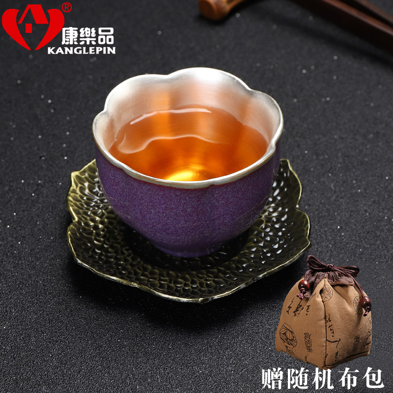 Recreation quality 999 sterling silver cup of household ceramic cups ru up market metrix who cup single CPU kunfu tea cup tea sets