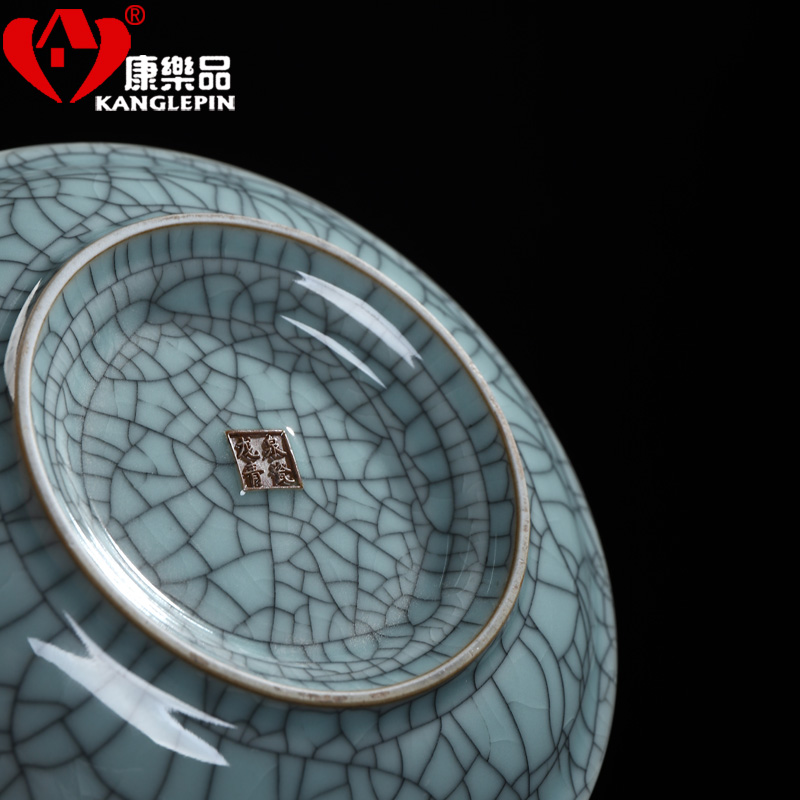 Recreation with suit longquan celadon household kung fu tea tea set ceramic cups sharply stone tea tray was a complete set of the teapot