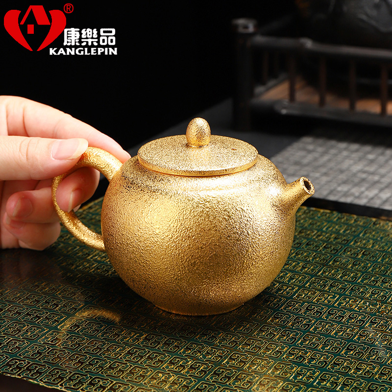 Recreational products checking violet arenaceous gold little teapot office home tea, kungfu tea set personal single pot