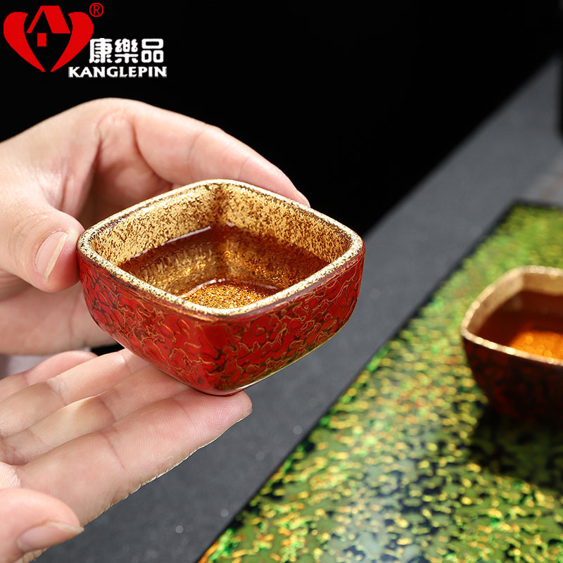 Recreational product gold lacquer tea set of the big cup pure manual violet arenaceous jinzhan master cup single CPU ceramic kung fu tea cups