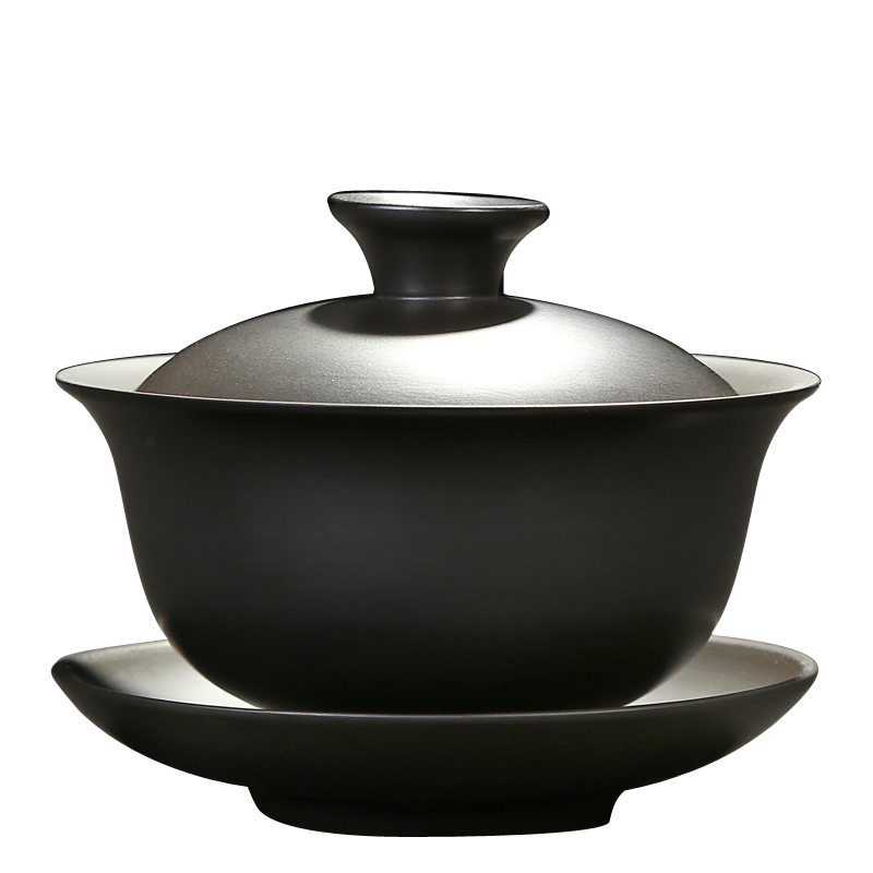 Recreational product ore purple black mud household tureen kung fu tea set to ceramic tea bowl accessories for big cups