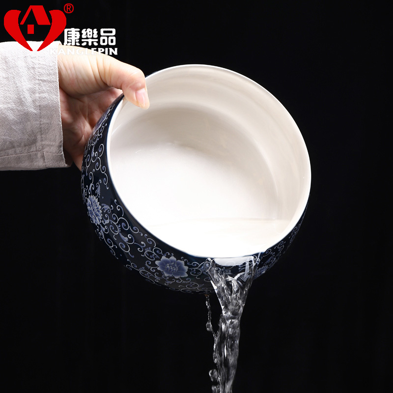 Recreational product tank coppering. As silver 999 with dark blue and white porcelain accessories tea zero township floating big kung fu tea set writing brush washer