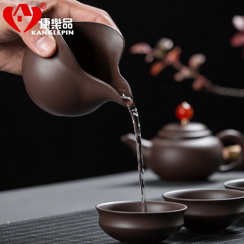 Recreational product yixing zisha handicrafts kung fu tea set fine ore purple purple clay fair keller of tea tea sea points