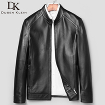 2022 New Haining Package Men's Real Skin Business Leisure Jacket Thin Sheepskin Lijie Single Picket