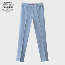 Casual pants mens summer light-colored slim trousers mens suits wedding dress pants business dress pants 42