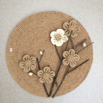 Hemp Rope Decorative Wall Hemp Rope Disc Retro Wall-mounted Kindergarten Handmade Diy Works Wall-mounted Disc Material Accessories