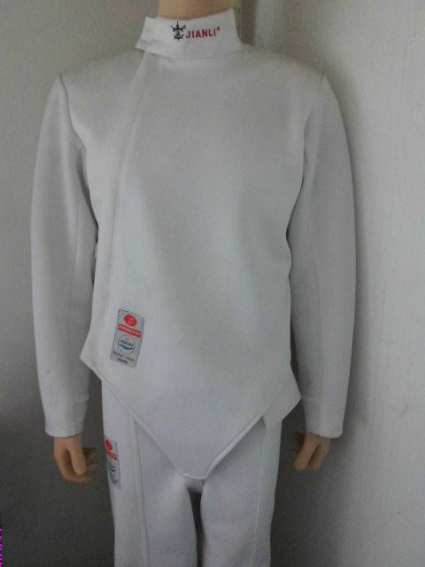 защита 上海健力击剑器材：儿童比赛服三件套，350n Fencing