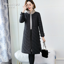 women's mid-length casual sheepskin slim mink fur collar