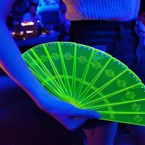 Bar nightclub trampoline fluorescent fan luminous acrylic fan custom stage performance interactive atmosphere props