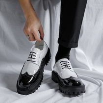 Casual Leather Shoes Mens Superior Sense Business fashion Inn style Suits Bouloc Lacquer Leather Groom Wedding Shoes