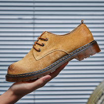 Summer Martin shoes Mens leather Han version Tide Shoes Inglén 100 Hitchhiking Casual Little Leather Shoes Boys Big Shoes Low Bunch Shoes