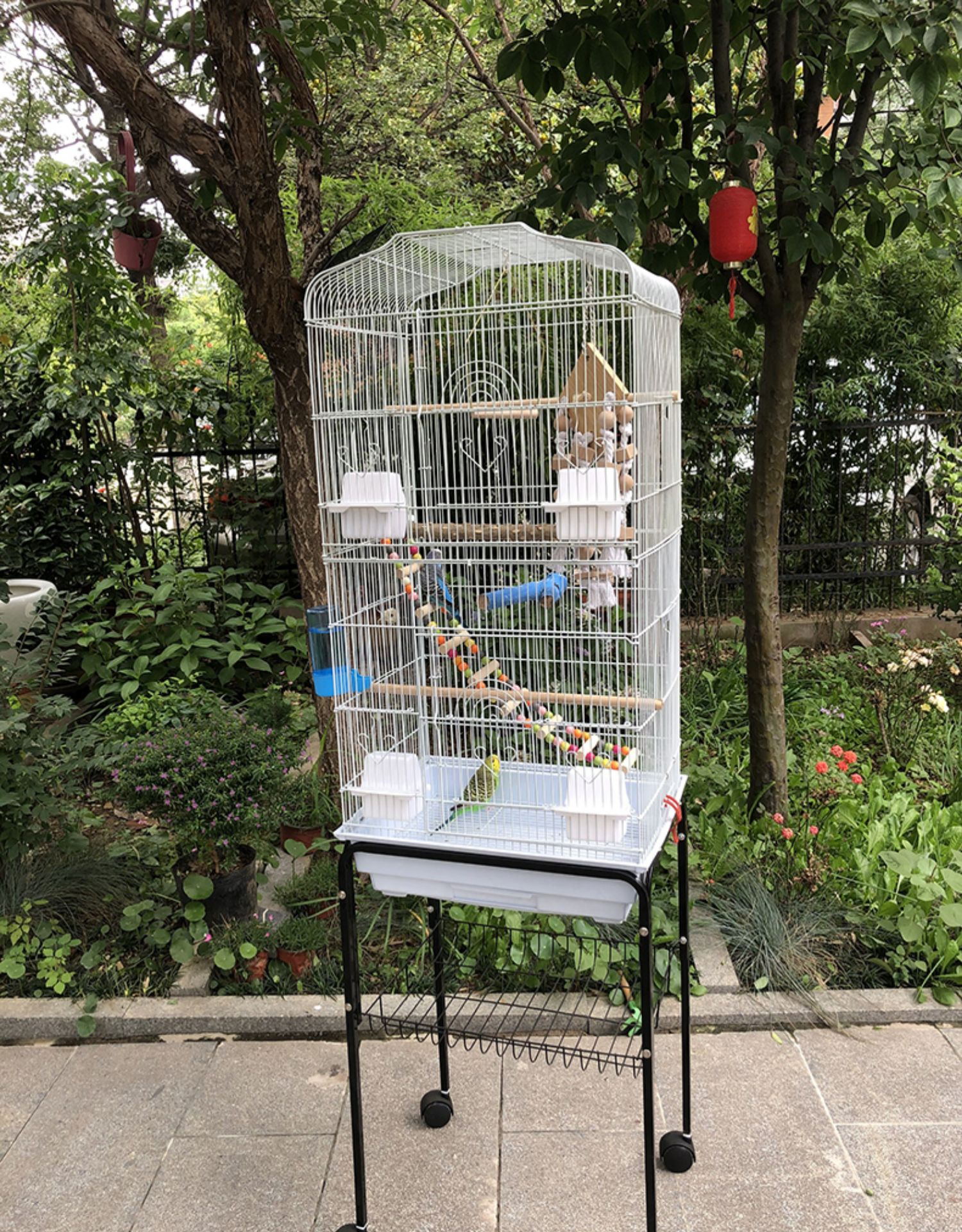 鹦鹉笼牡丹玄风虎皮鹦鹉鸟笼子豪华大号别墅鸟笼八哥鹩哥双层大型