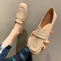 Small leather shoes women Inn Wind 2020 Spring new shoes children Fashion shallow women shoes Shoes Sloth 100 Hitch Happiness Single Shoes