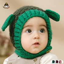 Newborn infants 0-6-12 months men and women children warm hand knitted elf wool hat baby hat autumn and winter